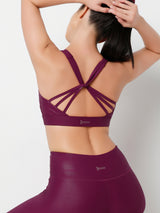 Wine Velocity Gloss Sports Bra