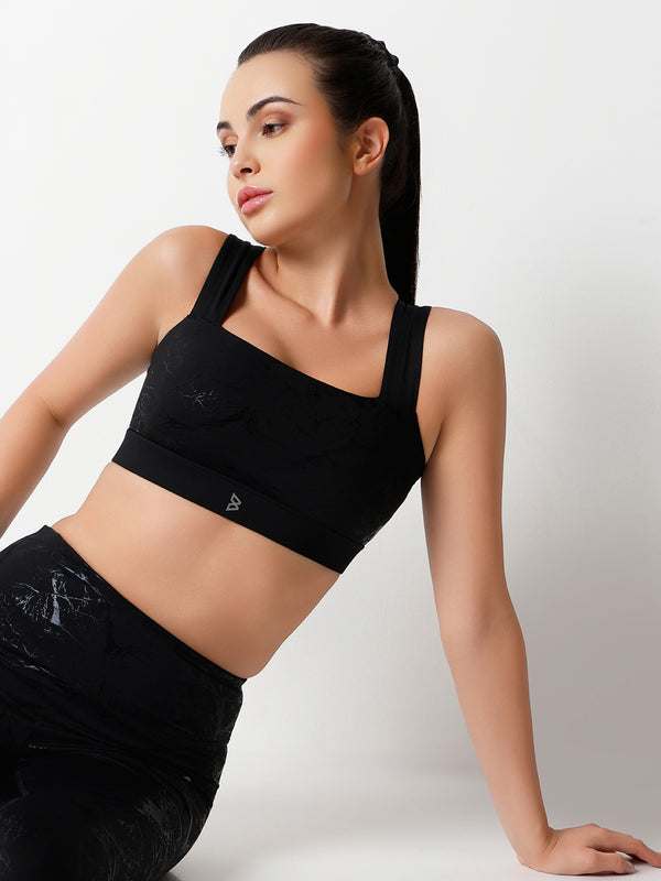 Eclipse Marble Gloss Sports Bra
