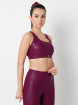 Wine Velocity Gloss Sports Bra