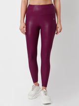 Wine Velocity Gloss Leggings