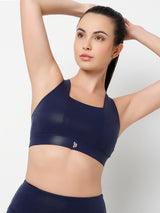 Midnight Navy Gloss Sports Bra