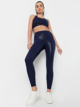 Midnight Navy Gloss Leggings