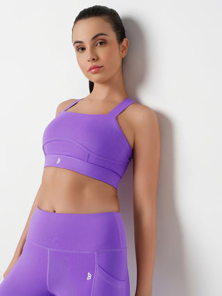 VioletFlow Cross Back Sports Bra