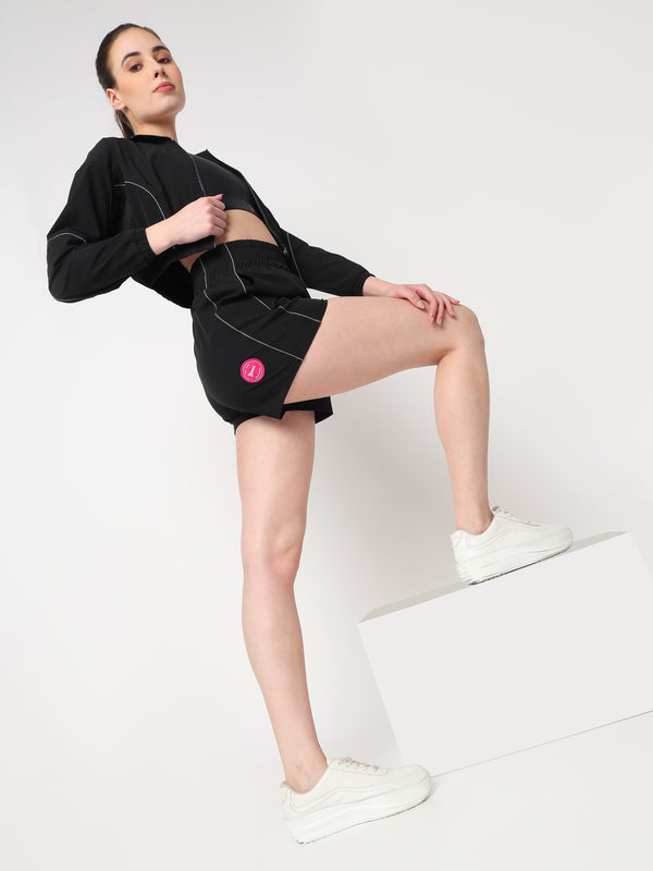 Velocity Black Running Shorts