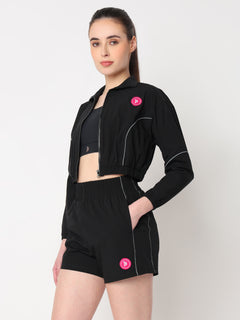Velocity Black Jacket Set