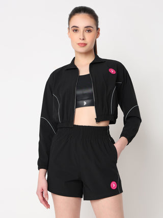 Velocity Black Cropped Jacket