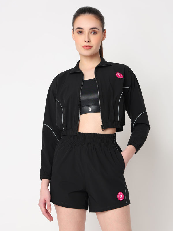 Velocity Black Cropped Jacket