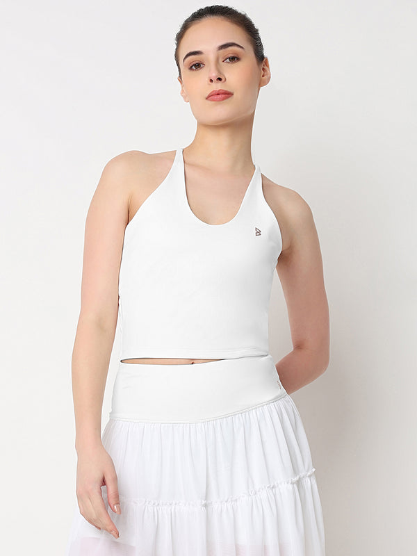 White Ace Crop Top