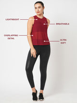 It's All About Love Red Overlapping Tank BODD ACTIVE