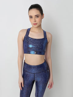 New Era Blue Gloss Sports Bra