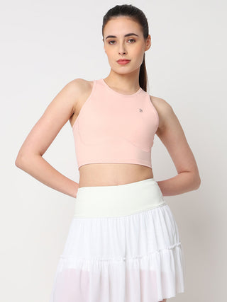 Court Glow Peach Crop Top
