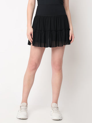 Match Point Black Skort