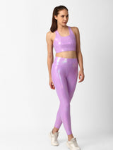 Lavender Holo High Rise Leggings