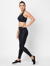 Black Marble High Waist Leggings