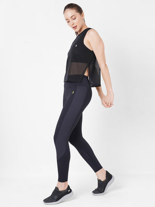 Black Sheer Overlapping Tank