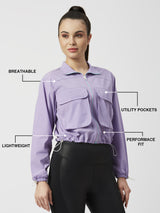 Being Pretty Lavender Cropped Jacket