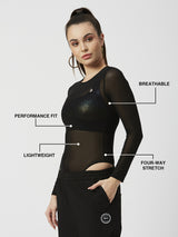 Give Me What I Want Black Mesh Bodysuit