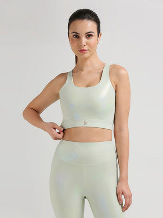 Challenge Accepted Mint Holo Sports Bra