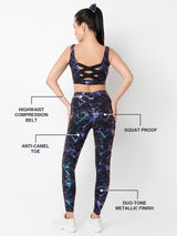Celestial Marble Metallic Leggings