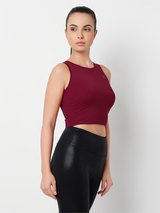 Balance Mode Red Rouched Top