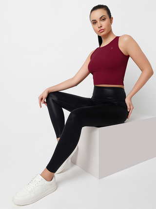 Balance Mode Red Rouched Top