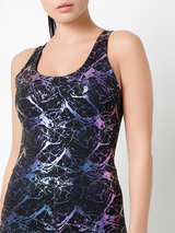 Unstoppable Flow Black Metallic Marble Bodysuit