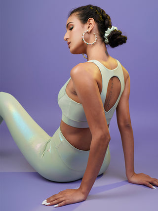 Minty Mint Holo Sports Bra