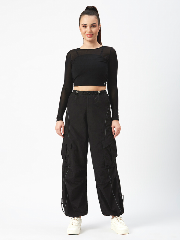 Eclipse Black Parachute Pants