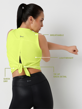 Flow State Neon Tie-Up Tank Top