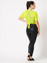Neon Tie Up Mesh Tee BODD ACTIVE