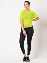 Neon Tie Up Mesh Tee BODD ACTIVE