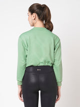You Do You Green Cropped Sweatshirt BODD ACTIVE