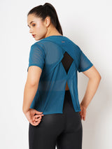 Teal Ivy Mesh Tee BODD ACTIVE