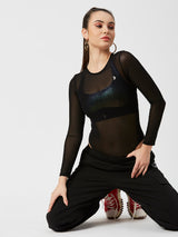 Give Me What I Want Black Mesh Bodysuit