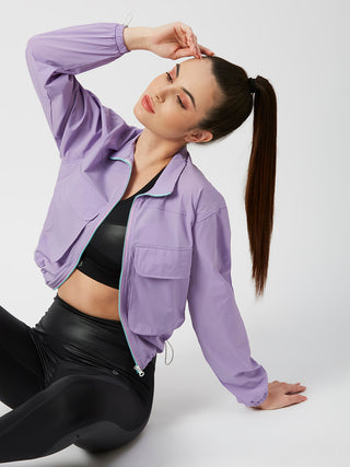 Being Pretty Lavender Cropped Jacket