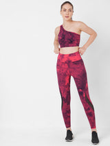 Ruby Wine Tie-dye High Rise Leggings boddactive.com