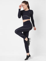 Black And Mint Endurance High Waist Leggings boddactive.com