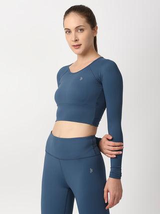 Crystal Teal Crop Top