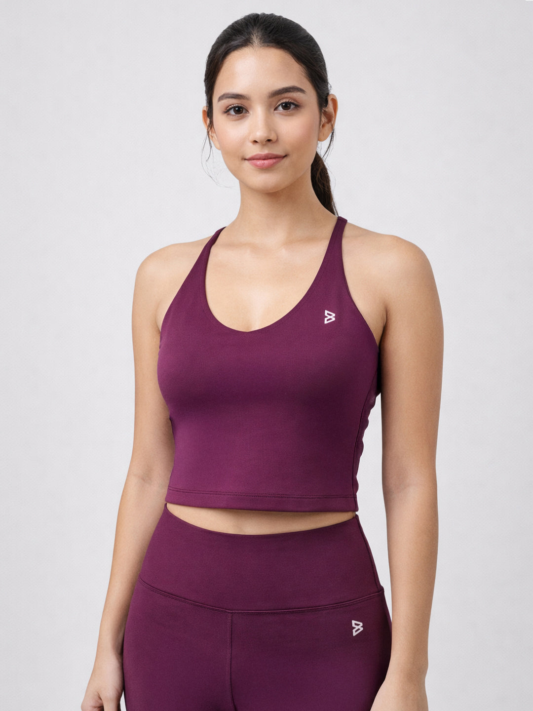 Plum Buttersoft Contour Crop Top