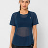 Crystal Teal Overlapping Mesh Tee