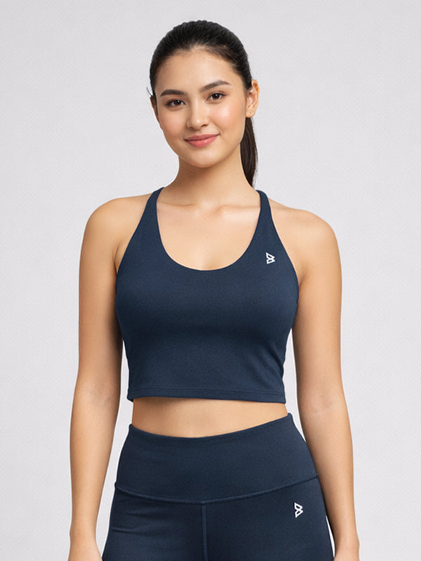 Deep Navy Buttersoft Contour Crop Top