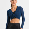 Teal Long Sleeve Mesh Cover Up