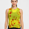 Neon Tie-Dye Overlapping Mesh Tank