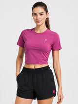 Pink Glow Velocity Crop Top