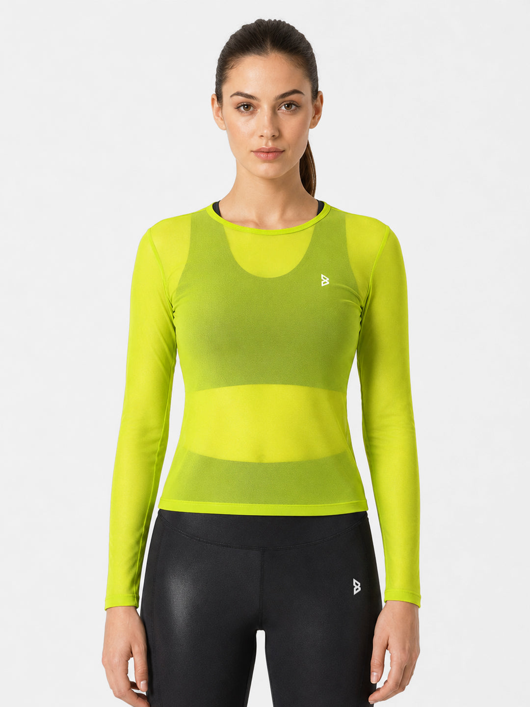 Neon Mesh Long Sleeve Tee