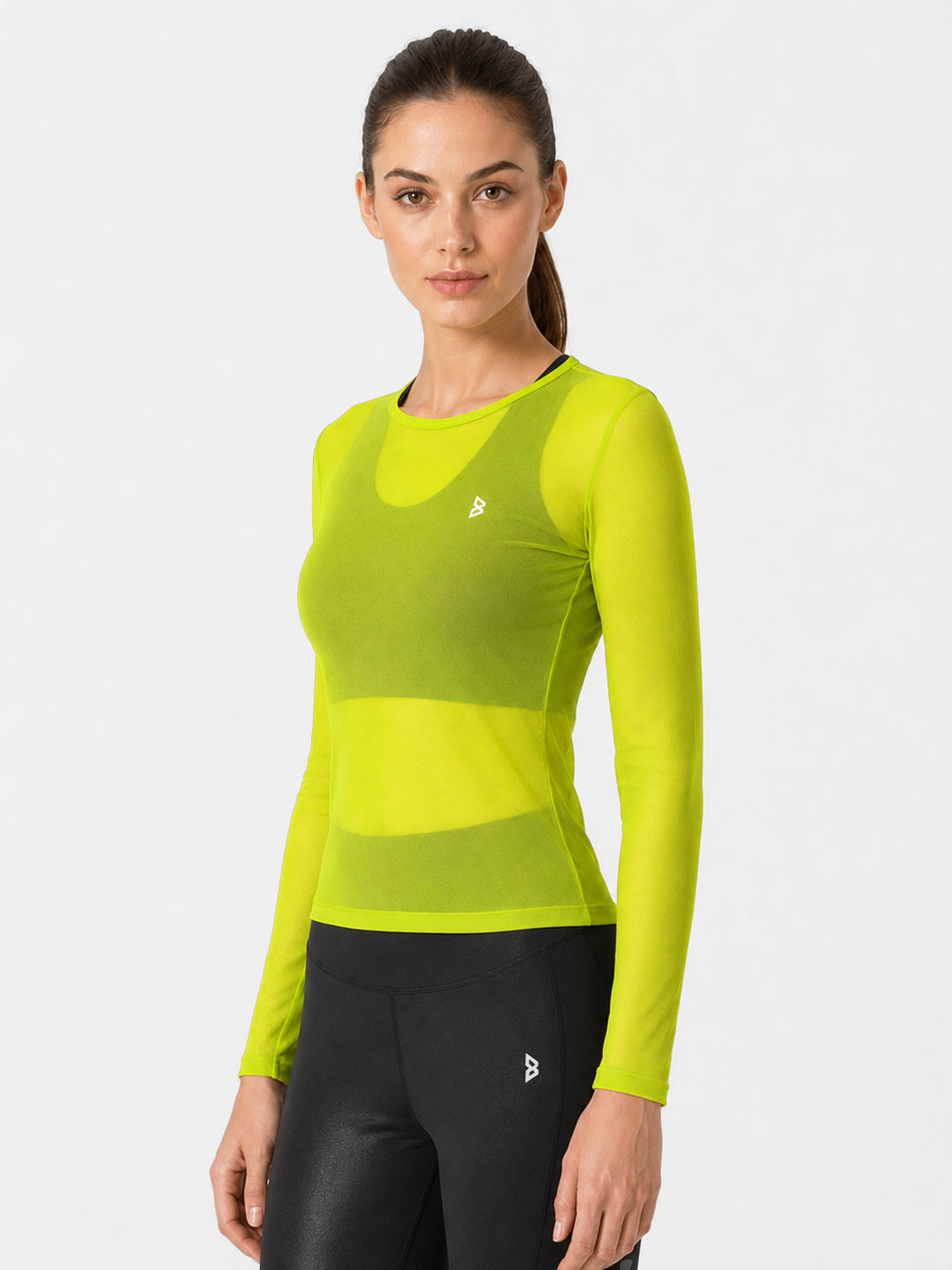 Neon Mesh Long Sleeve Tee