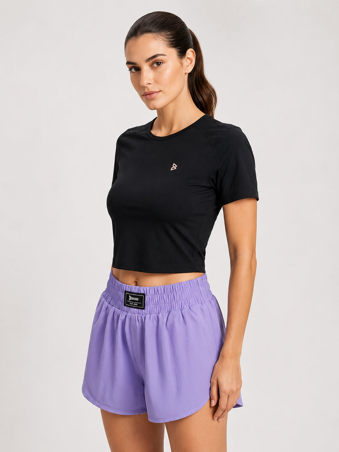 Eclipse Black Velocity Crop Top