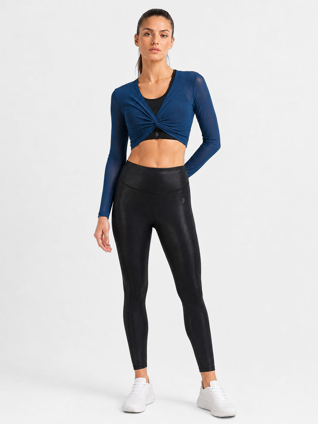 Teal Long Sleeve Mesh Cover Up
