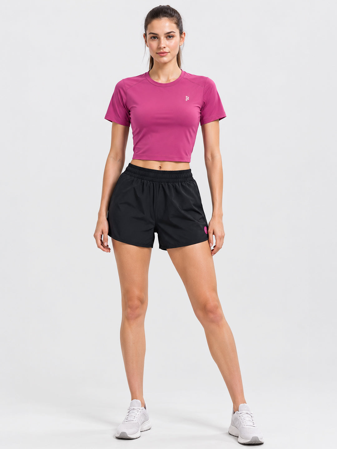 Pink Glow Velocity Crop Top
