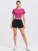 Pink Glow Velocity Crop Top